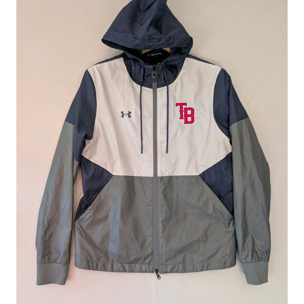 UNDER ARMOUR Medium Lightweight Team Boston‎ Legacy Jacket Windbreaker Grey Men